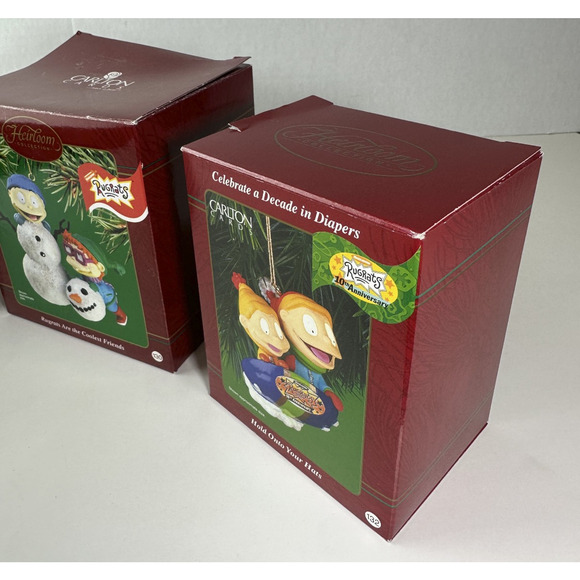 3 Rugrats Christmas Ornaments Tommy Chuckie Angelica Holiday Carlton Cards - Picture 3 of 16